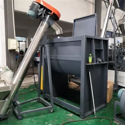Horizontal Mixer 1ton nga adunay Screw Feeder